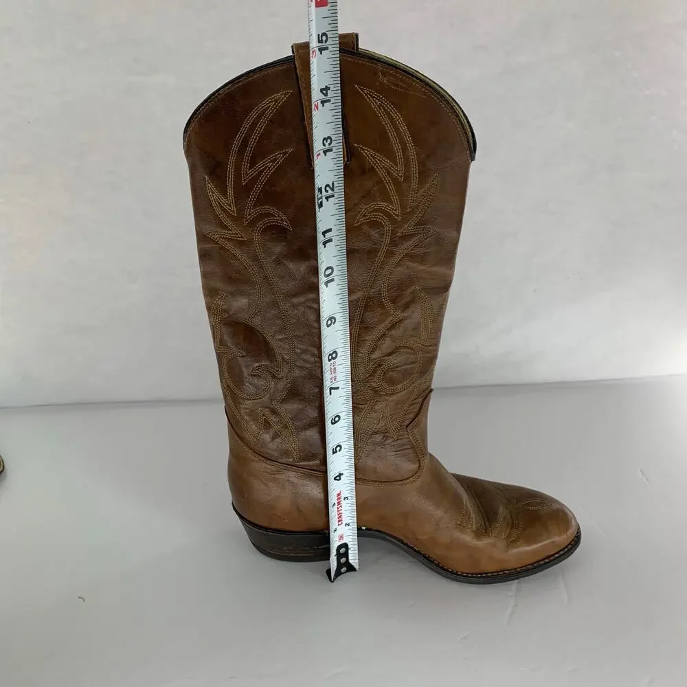 Texas Brand Western Cowboy Boots Brown Men's Size 9M